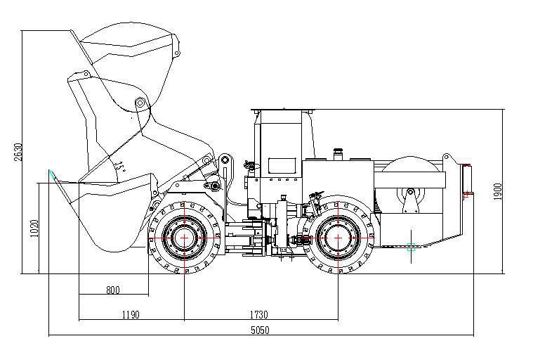 RL-0.6 Load-Haul-Dump Machine Drawing Sheet 1